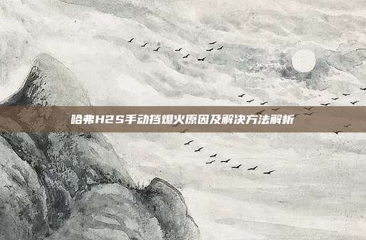 哈弗H2S手动挡熄火原因及解决方法解析