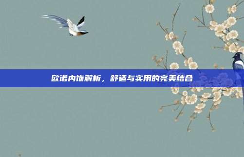 欧诺内饰解析，舒适与实用的完美结合