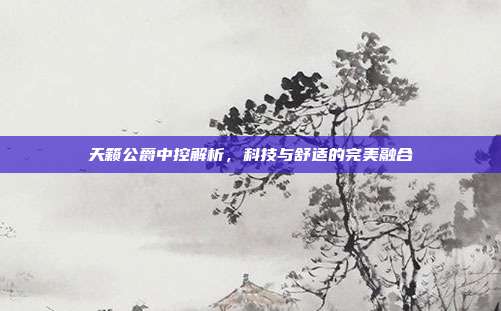 天籁公爵中控解析，科技与舒适的完美融合