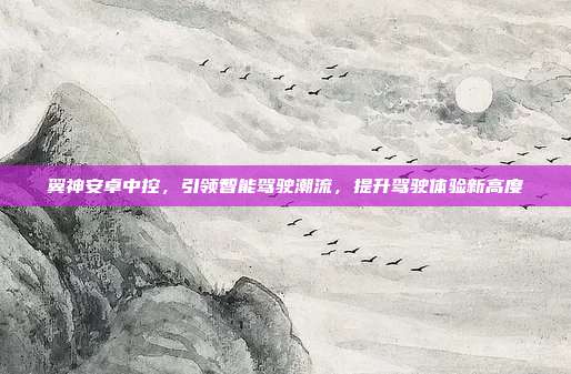 翼神安卓中控，引领智能驾驶潮流，提升驾驶体验新高度