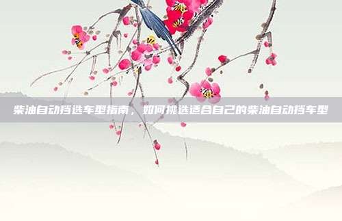 柴油自动挡选车型指南，如何挑选适合自己的柴油自动挡车型