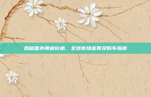 揭秘国外奥迪价格，全球市场差异及购车指南