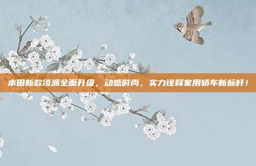 本田新款凌派全面升级，动感时尚，实力诠释家用轿车新标杆！