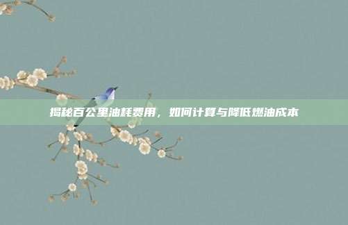 揭秘百公里油耗费用，如何计算与降低燃油成本