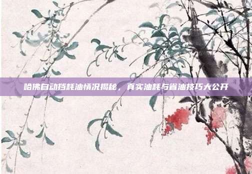 哈佛自动挡耗油情况揭秘，真实油耗与省油技巧大公开
