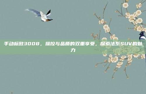 手动标致3008，操控与品质的双重享受，探索法系SUV的魅力
