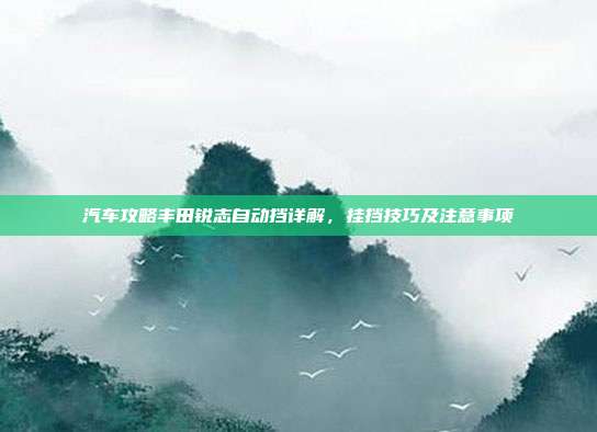 汽车攻略丰田锐志自动挡详解，挂挡技巧及注意事项