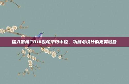 深入解析2014款帕萨特中控，功能与设计的完美融合