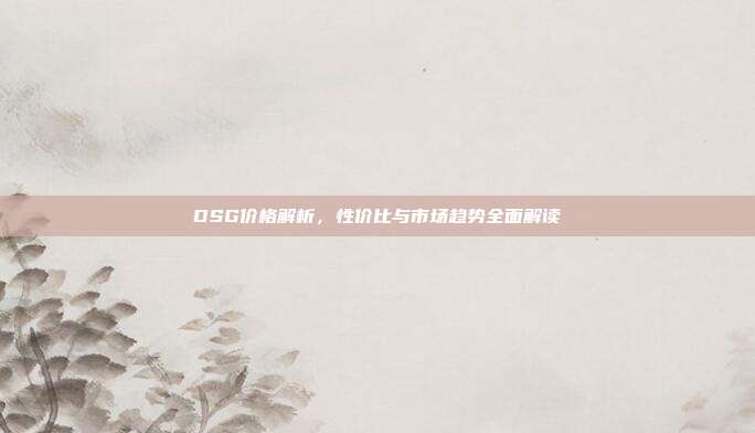 DSG价格解析，性价比与市场趋势全面解读