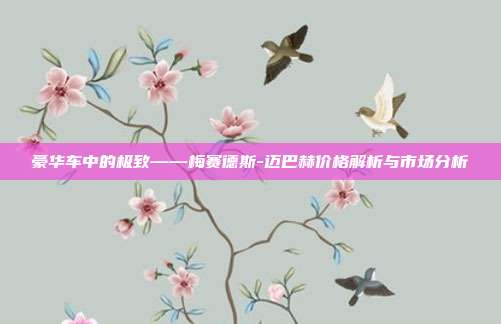 豪华车中的极致——梅赛德斯-迈巴赫价格解析与市场分析