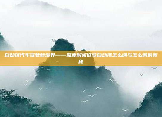 自动挡汽车驾驶新境界——深度解析讴歌自动挡怎么调与怎么调的奥秘