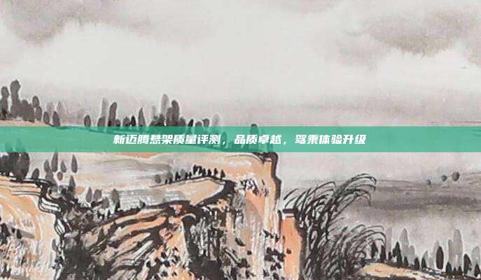 新迈腾悬架质量评测，品质卓越，驾乘体验升级