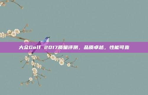 大众Golf 2017质量评测，品质卓越，性能可靠