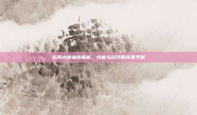 东风小康油耗解析，性能与经济的完美平衡
