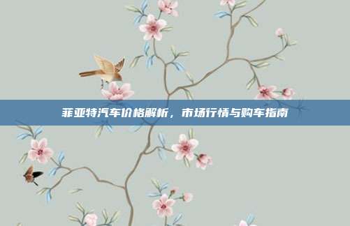 菲亚特汽车价格解析，市场行情与购车指南