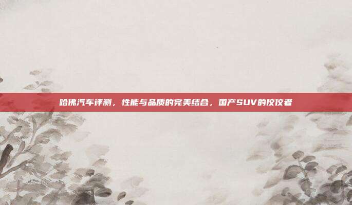哈佛汽车评测，性能与品质的完美结合，国产SUV的佼佼者