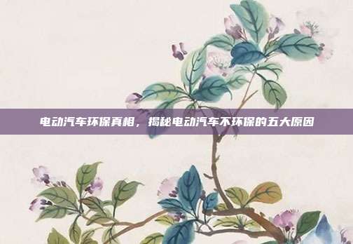 电动汽车环保真相，揭秘电动汽车不环保的五大原因