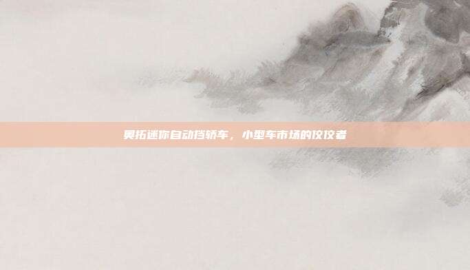 奥拓迷你自动挡轿车，小型车市场的佼佼者