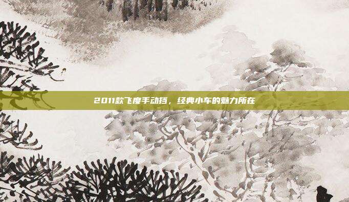 2011款飞度手动挡，经典小车的魅力所在