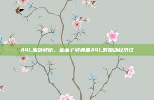 A4L油耗解析，全面了解奥迪A4L的燃油经济性