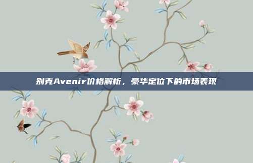 别克Avenir价格解析，豪华定位下的市场表现