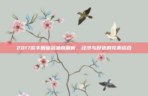 2017款丰田皇冠油耗解析，经济与舒适的完美结合