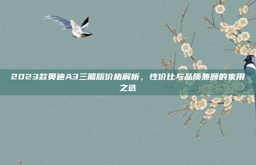 2023款奥迪A3三厢版价格解析，性价比与品质兼顾的家用之选