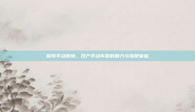 探索手动激情，日产手动车型的魅力与驾驶体验