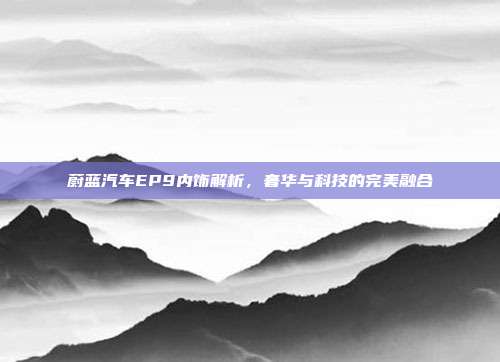 蔚蓝汽车EP9内饰解析，奢华与科技的完美融合