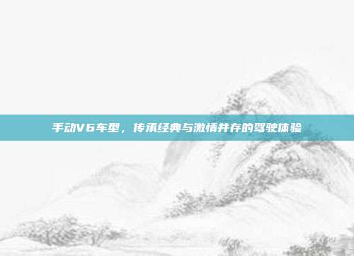 手动V6车型，传承经典与激情并存的驾驶体验