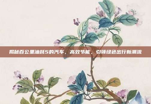 揭秘百公里油耗5的汽车，高效节能，引领绿色出行新潮流