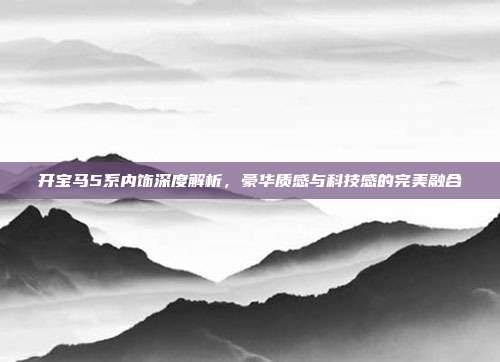 开宝马5系内饰深度解析，豪华质感与科技感的完美融合