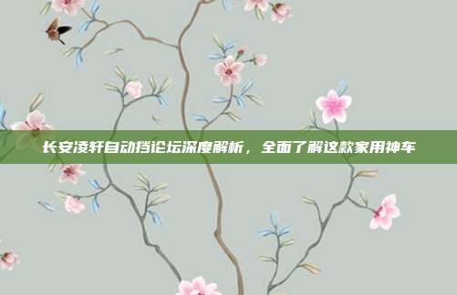 长安凌轩自动挡论坛深度解析，全面了解这款家用神车
