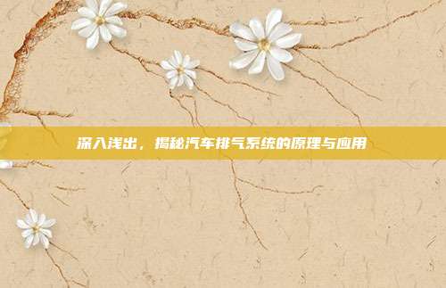 深入浅出，揭秘汽车排气系统的原理与应用