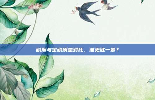 骏派与宝骏质量对比，谁更胜一筹？
