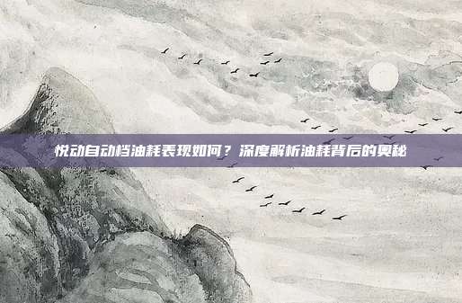 悦动自动档油耗表现如何？深度解析油耗背后的奥秘