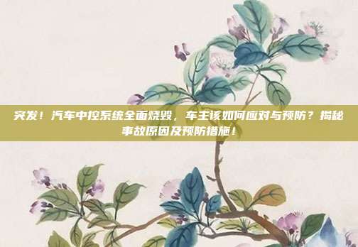 突发！汽车中控系统全面烧毁，车主该如何应对与预防？揭秘事故原因及预防措施！