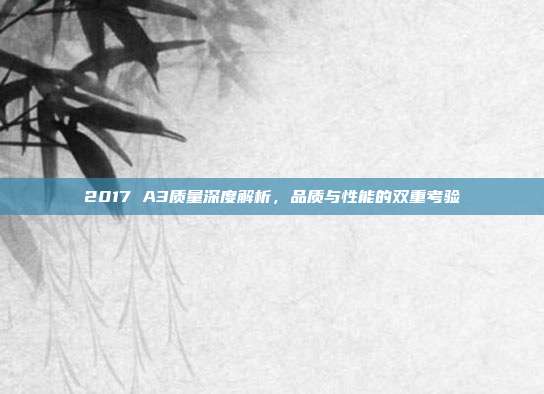 2017 A3质量深度解析，品质与性能的双重考验