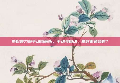 斯巴鲁力狮手动挡解析，手动与自动，哪款更适合你？