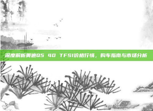 深度解析奥迪Q5 40 TFSI价格行情，购车指南与市场分析
