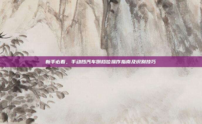 新手必看，手动挡汽车倒档位操作指南及识别技巧