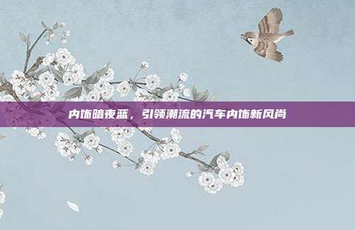 内饰暗夜蓝，引领潮流的汽车内饰新风尚