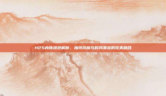 H2S内饰颜色解析，独特风格与时尚潮流的完美融合