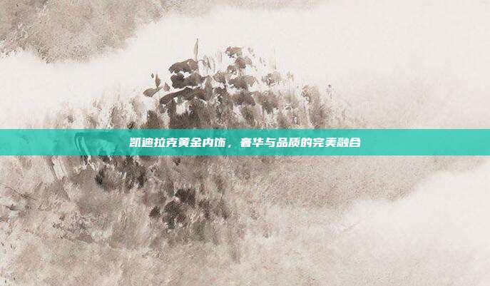 凯迪拉克黄金内饰，奢华与品质的完美融合