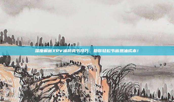 深度解析XRV油耗调节技巧，助你轻松节省燃油成本！