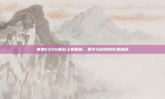 奔驰E220新款上市解析，豪华与科技的完美融合