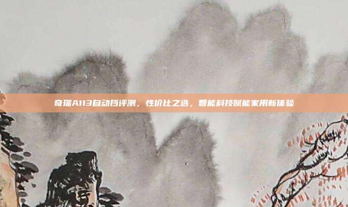 奇瑞A113自动挡评测，性价比之选，智能科技赋能家用新体验