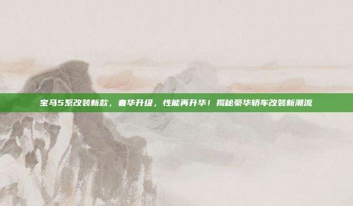 宝马5系改装新款，奢华升级，性能再升华！揭秘豪华轿车改装新潮流