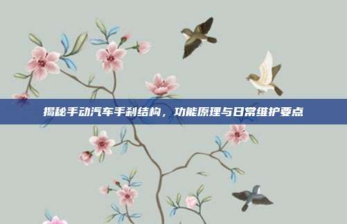 揭秘手动汽车手刹结构，功能原理与日常维护要点