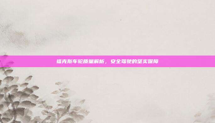 福克斯车轮质量解析，安全驾驶的坚实保障